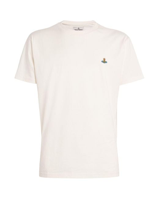 Vivienne Westwood White Organic Cotton Orb T-shirt for men