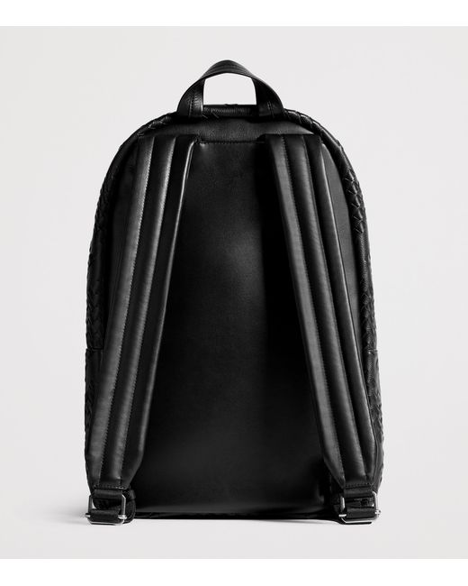 Bottega Veneta Black Diamond Leather Backpack for men