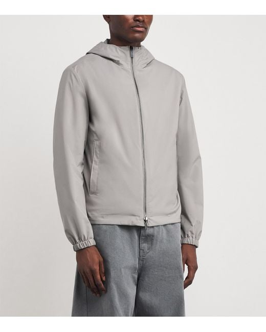 Paul & Shark Gray Cotton-Blend Storm System Reversible Windbreaker for men