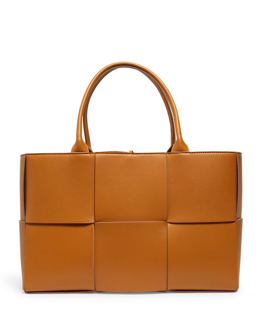 Bottega Veneta Medium Leather Arco Tote Bag in Yellow (Brown) | Lyst Canada
