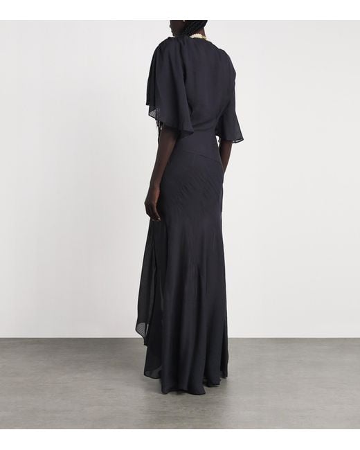 Vivienne Westwood Black Gauze Priscilla Maxi Dress