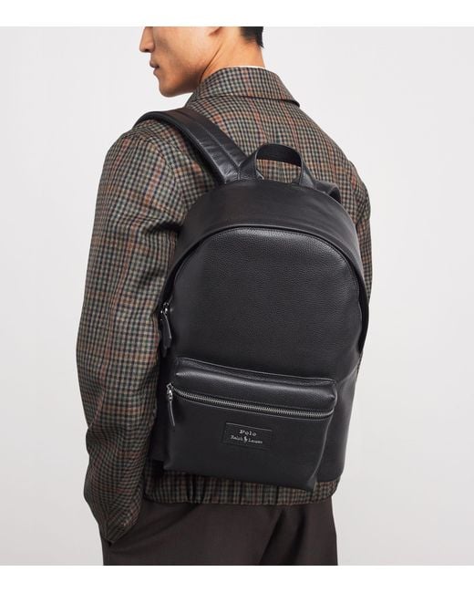 Polo Ralph Lauren Black "Dome" Large Backpck for men