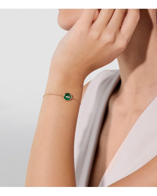 Pomellato Metallic Diamond, Malachite And Mother-Of-Pearl Pom Pom Dot Bracelet
