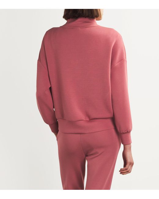 Varley Pink Half-zip Hawley Sweatshirt
