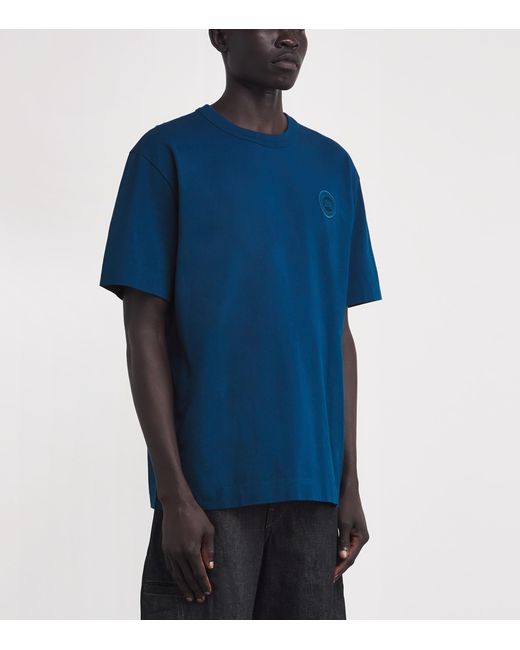 Canada Goose Blue Cotton Gladstone Disk T-Shirt for men