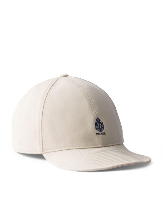 Prada Natural Cotton Old Gabardine Baseball Cap for men