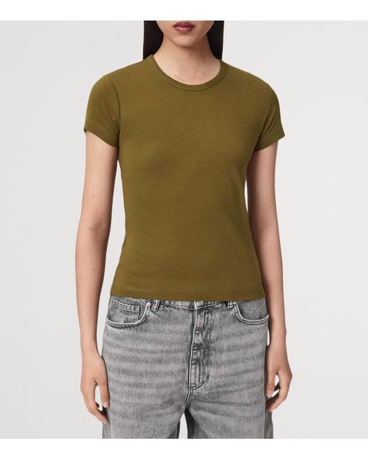 AllSaints Green Organic Cotton Stevie T-Shirt