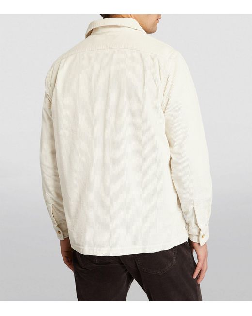 Polo Ralph Lauren White Corduroy Overshirt for men