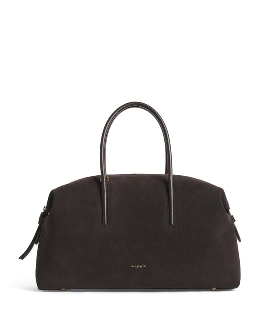 DeMellier London Black Medium Suede Stockholm Shoulder Bag