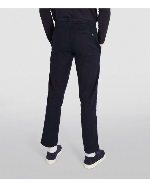 Bogner Blue Linen-blend Drawstring Trousers for men