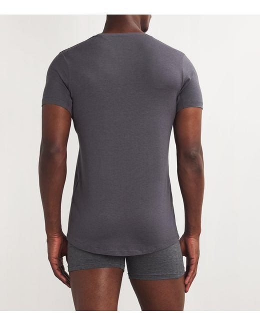 Falke Gray Cotton-Blend Daily Climate Control T-Shirt for men