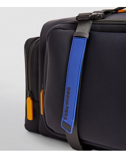 DSquared² Blue Rubber-strap Duffle Bag for men