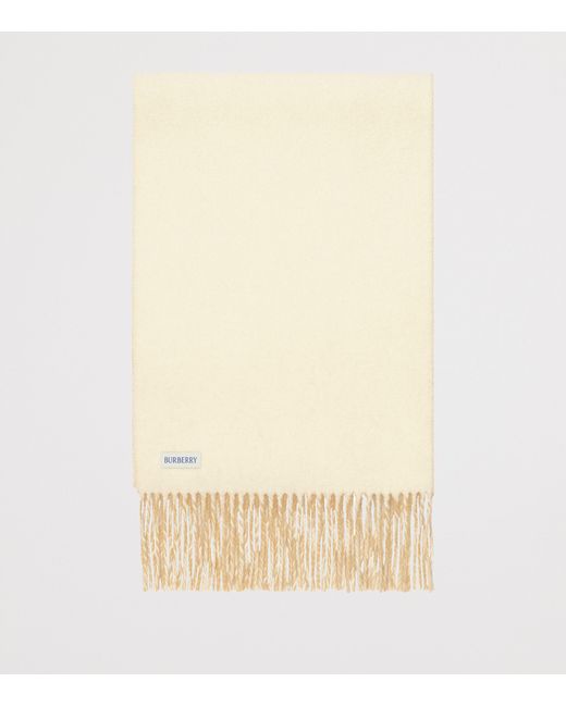 Burberry Natural Cashmere Reversible Knight Scarf