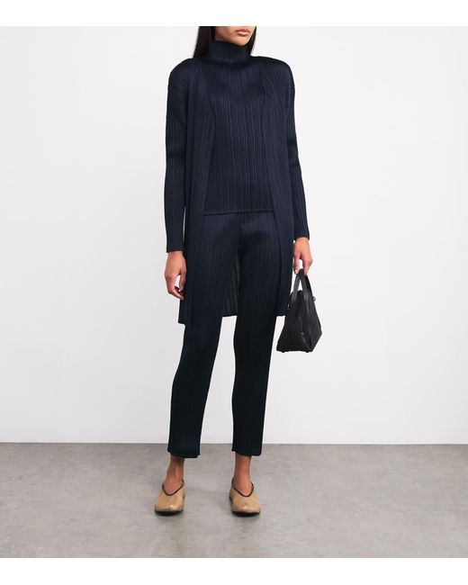 Pleats Please Issey Miyake Blue New Colorful Basics 4 Coat