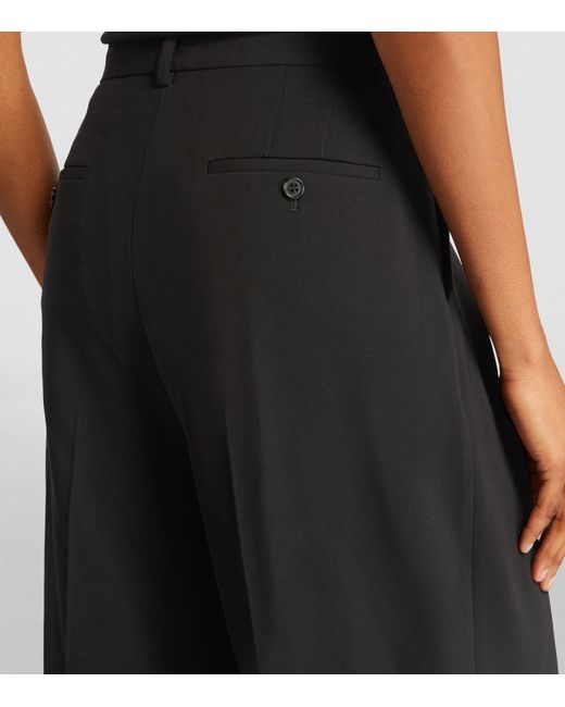 Theory Black Double-pleat Trousers