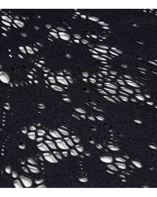 Wolford Black Lace Flower Bodysuit