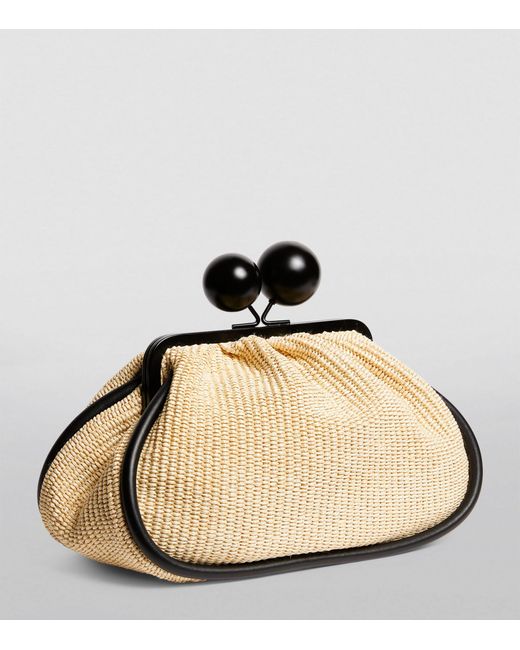 Weekend by Maxmara Natural Large Woven Pasticcino Clutch Bag