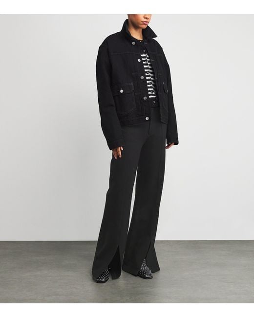 PAIGE Black Sofia Flared Trousers