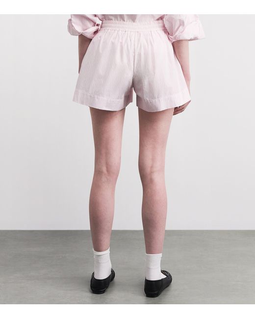 Suzie Kondi Pink Cotton Stripe Shkip Shorts