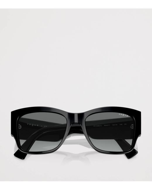 Vogue Black Pointed Square Sunglasses