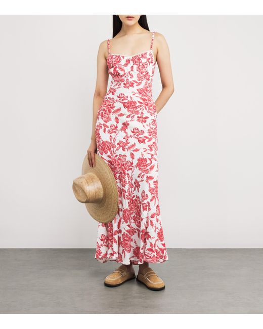 Sandro Red Floral Maxi Dress