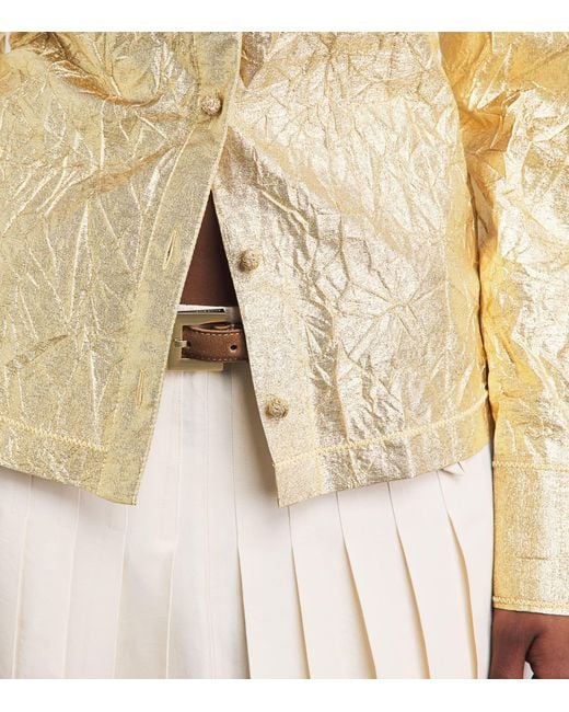 Tory Burch Natural Silk-Blend Crushed Shirt
