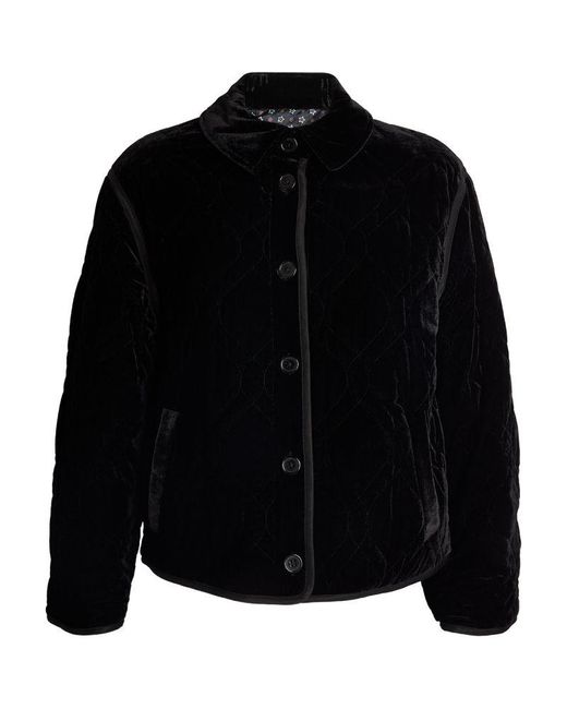 Sandro Black Velvet Reversible Jacket