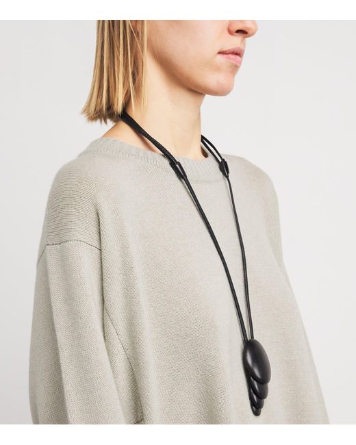 Eskandar Gray Cashmere A-Line Sweater Dress