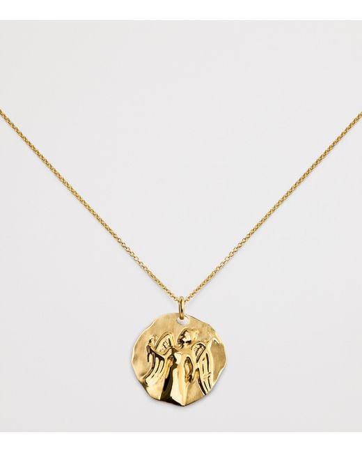 Monica Vinader Metallic Vermeil Zodiac Virgo Necklace