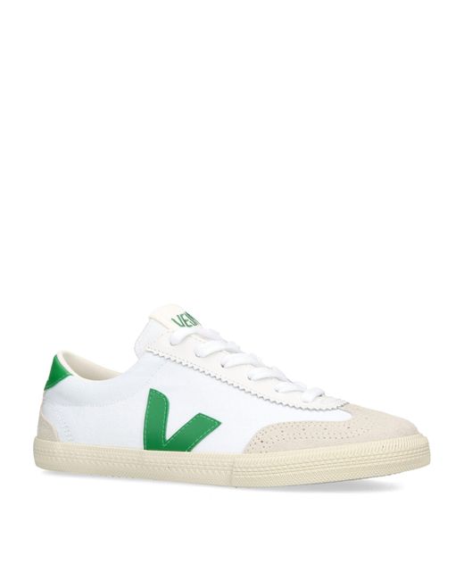 Veja Green Canvas Volley Sneakers
