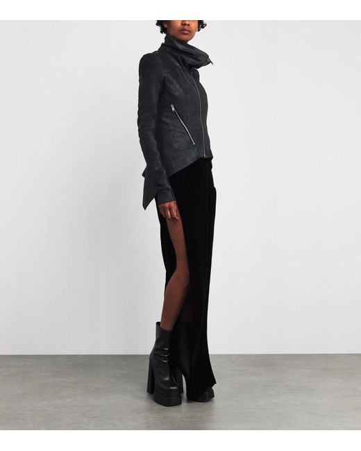 Rick Owens Black Naska Leather Jacket