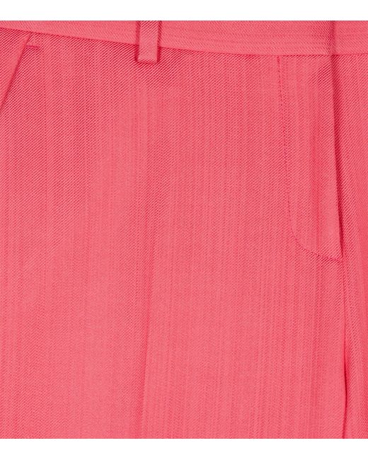 The Kooples Pink Wide-leg Tailored Trousers