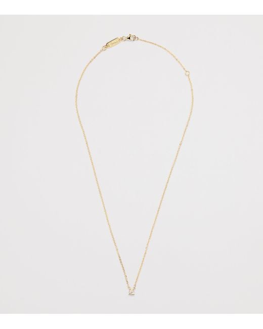 Harrods Metallic And Diamond Pendant Necklace