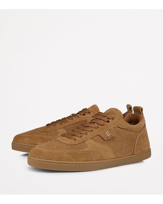 Christian Louboutin Brown Tutti Rui Crosta Suede Sneakers for men