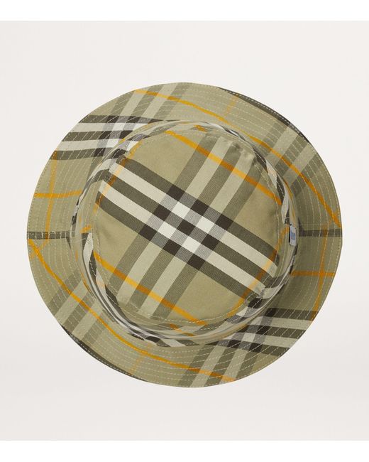 Burberry Natural Reversible Check Bucket Hat for men