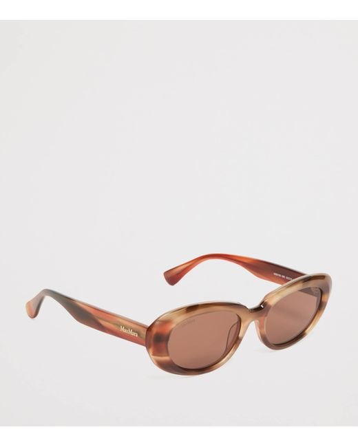 Max Mara Pink Acetate Oval Sunglasses