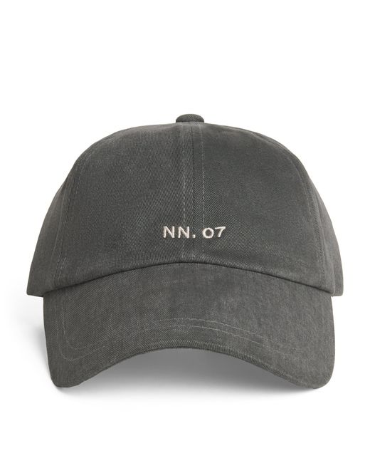 NN07 Gray Cotton Logo Baseball Cap for men