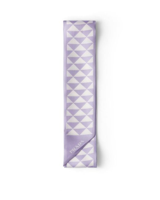 Prada Purple Silk Triangle Twilly