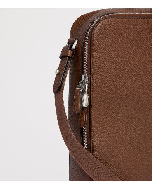 Dunhill Brown Leather Bourdon 38 Briefcase for men