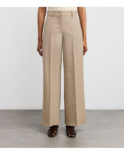 Weekend by Maxmara Natural Virgin Wool Tailored Trousers