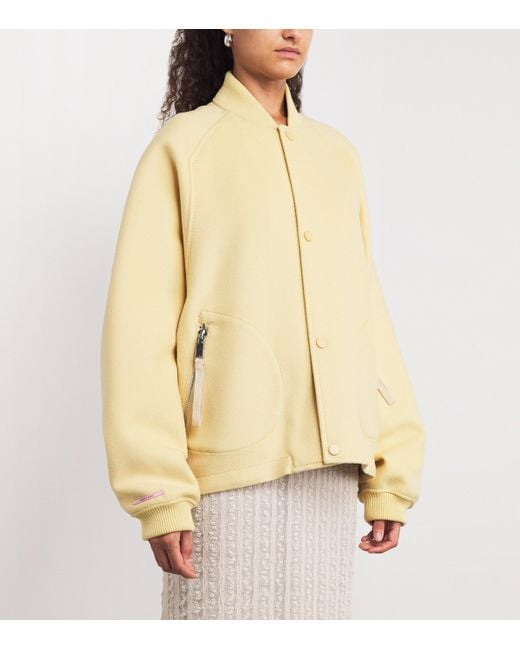 MAX&Co. Natural Virgin Wool Bomber Jacket