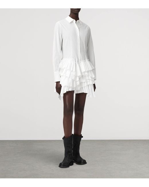 AllSaints White Organic Cotton Kristi Shirt Dress