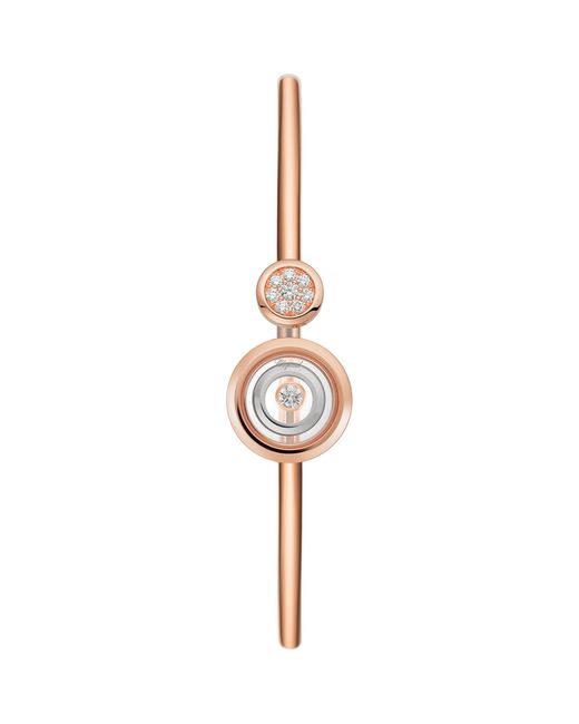 Chopard White Medium Rose And Diamond Happy Spirit Bangle