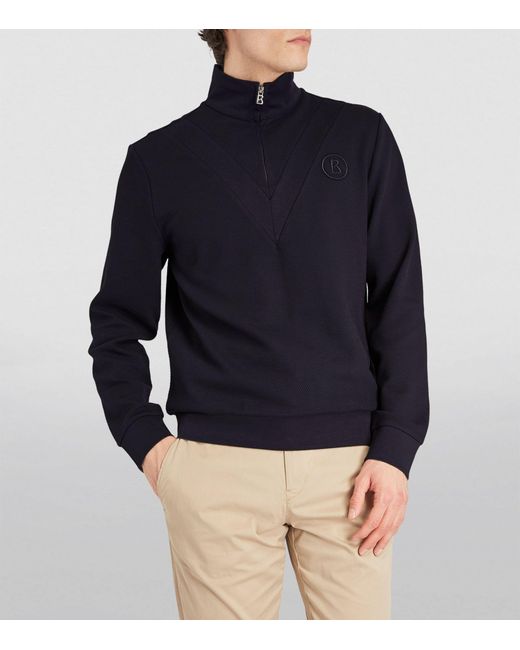 Bogner Blue Quarter-zip Sweatshirt for men