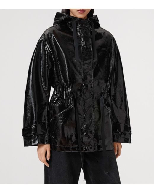 AllSaints Black Kelsie Shine Jacket