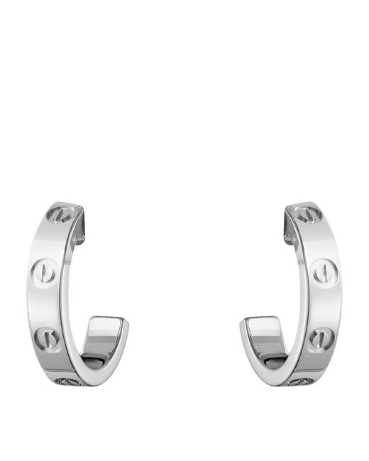Cartier Metallic Love Hoop Earrings