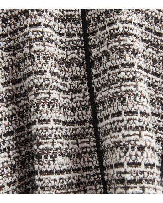 ME+EM Gray Tweed A-Line Midi Skirt