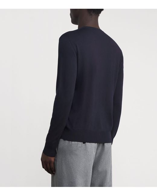 Giorgio Armani Blue Wool Sweater for men