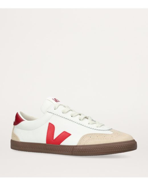 Veja Pink Leather Volley Sneakers