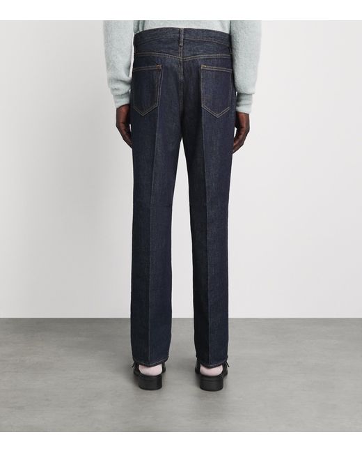 Auralee Blue Hard Twist Straight Jeans for men